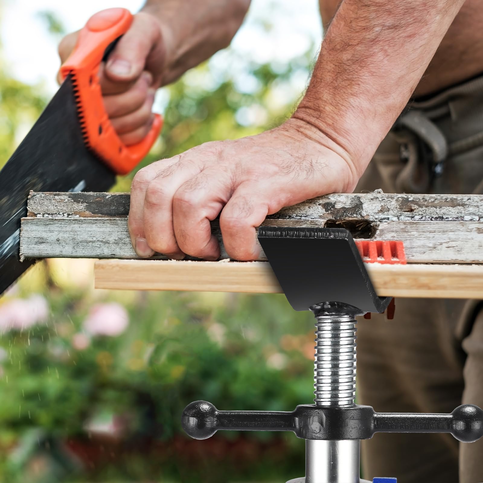 Supporto per sollevamento tubi Garvee: robusto, regolabile, ideale per saldatura e riparazione di autoveicoli, design robusto per officine