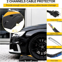 Dossi Rallentatori Gomma Garvee Cable Bridge 6 Piedi*2 con 8 Bulloni - Ideale per Strade, Parcheggi, Scuole | Carico 66000 lb Giallo