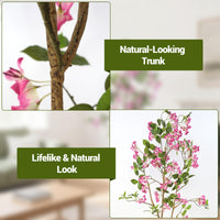 Garvee Set di 2 alberi artificiali da interno, realistici, senza manutenzione, materiale di alta qualità, per casa e ufficio, verde