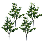 Garvee Palline di Topiaria Artificiale con Fiori di Camelia, Realistiche, Resistenti, 90 cm, PE, Metallo, Interni ed Esterni, Rosso - White