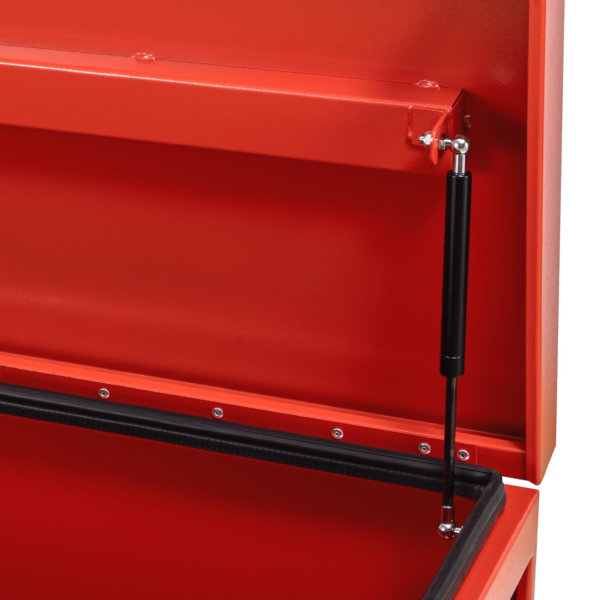 Cassetta portautensili in alluminio Garvee con coperchio idraulico, mobile per cantieri edili e rimorchi, rosso bordeaux, robusta e leggera