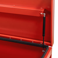 Cassetta portautensili in alluminio Garvee con coperchio idraulico, mobile per cantieri edili e rimorchi, rosso bordeaux, robusta e leggera