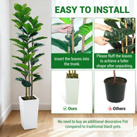 Albero artificiale Garvee da 6 piedi per interni, realistico, senza manutenzione, versatile, durevole, verde