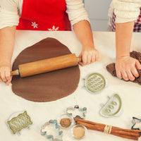 GARVEE Set di 3 mini stampi per crostate, pratico pressa per impasto, classico stampo per tortine di mele, robusto, per Natale e Ringraziamento