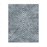Garvee Tappeto Moderno Geometrico Lavabile 200x290 cm Antiscivolo Basso Pelo Morbido Poliestere Grigio Scuro per Soggiorno e Camera
