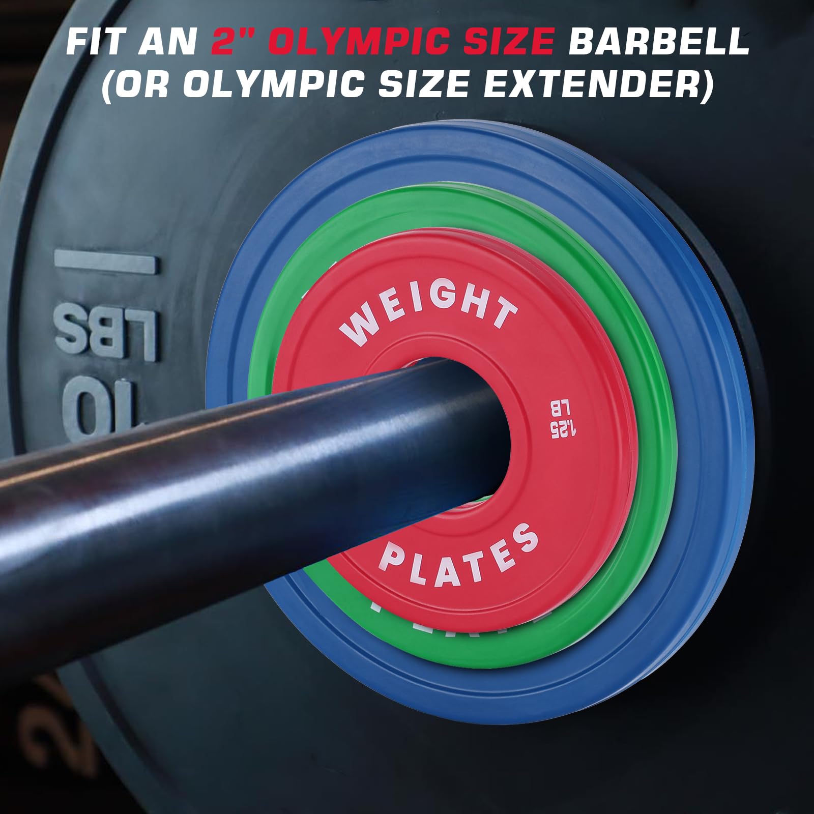 Dischi paraurti Garvee, pesi in gomma, foro da 2", 1,25-300 libbre, anelli in acciaio ammortizzanti, pesi colorati per allenamento della forza, fitness a casa