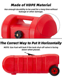 Tanica per carburante Garvee da 15 galloni in HDPE per auto e barca - Rossa con pompa di trasmissione e tubo da 10 piedi per diesel e benzina