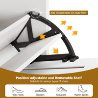 Scarpiera in rattan Garvee con 3 cassetti a scomparsa e scarpiera a 4 ripiani per corridoio e ingresso, ripiani regolabili, gambe in MDF e metallo, silenziosa, indipendente