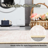 Tappeto moderno Garvee 160 x 230 cm beige per soggiorno, camera da letto, ufficio, sala da pranzo, antiscivolo, lavabile in lavatrice, grandi tappeti pieghevoli