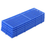 Pallet Garvee in Plastica Pesante 93x32 cm - Set da 6, HDPE Antiscivolo, Resistenti all'Acqua per Garage, Officina, Magazzino - 6Blue