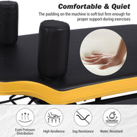Garvee Pilates Reformer Machine con doppia resistenza, pieghevole, telaio in acciaio per allenamento a casa, salvaspazio, regolabile, nero