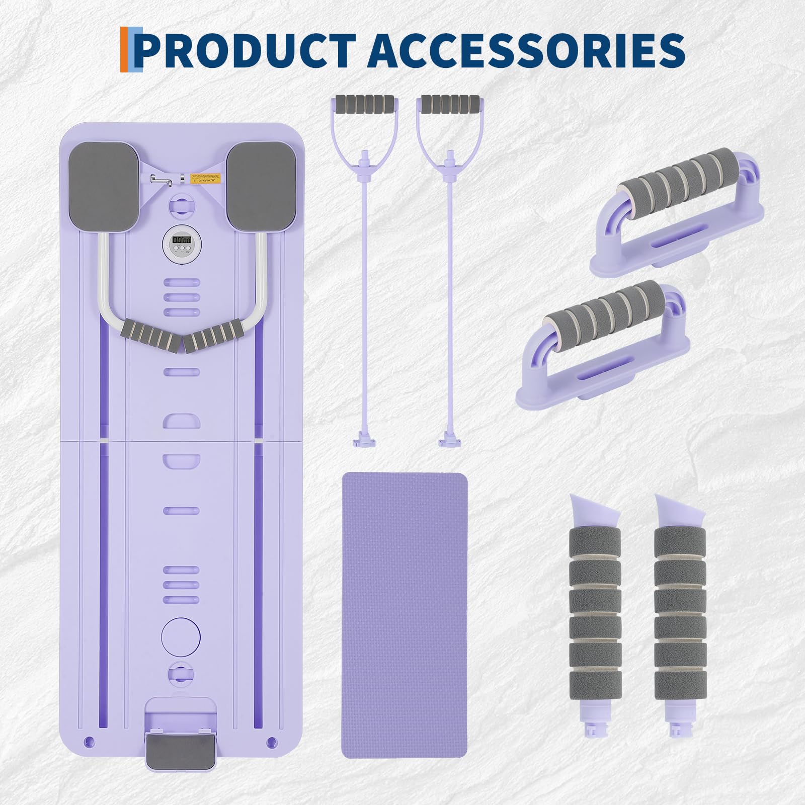 Garvee Pilates Reformer Board portatile multifunzionale pieghevole da 400 libbre in polipropilene compatto per l'allenamento a casa