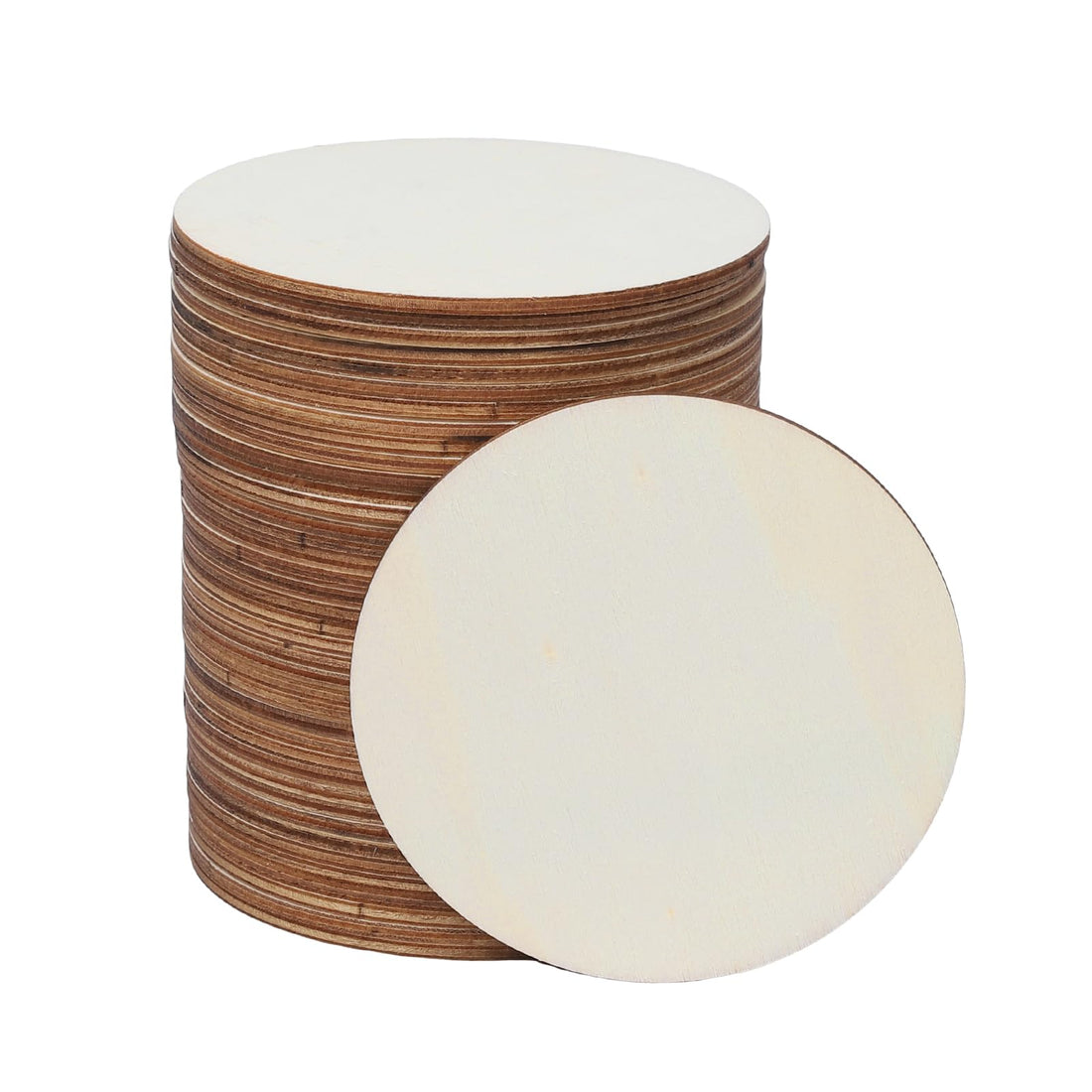 Garvee 50 pezzi di fette di legno rotonde non finite, spessore 10 cm, pezzi di legno puro da 1,8 cm, decorazioni per incisioni fai da te, artigianato in legno rotondo, legno naturale