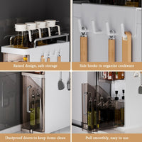 Porta spezie Garvee a 3 ripiani con cassetto, salvaspazio, robusto, per cucina e bagno, compatto, versatile