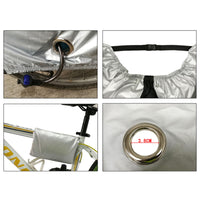 Garvee Copertura per Bicicletta 210D Oxford Impermeabile con Fori per Lucchetto e Strisce Riflettenti in PU per Mountain Bike Nero Verde XL