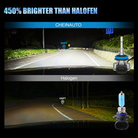 Lampadine per fari a LED Garvee H11 450% più luminose 12000 lumen 6000K Raffreddamento in alluminio Plug & Play per auto, bianco