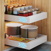 Ripiano estraibile per cassetto Garvee, in metallo con meccanismo di chiusura ammortizzata e silenzioso per cucina e ufficio, capacità di carico 20 kg, acciaio al carbonio, pellicola adesiva