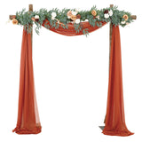 Garvee Wedding Arch Tenda in tulle drappeggiata in mussola 70x550cm Decorazione per matrimonio color caramello - caramello
