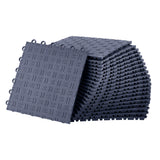 Garvee Piastrelle Pavimento Garage Interbloccanti 30,5x30,5 cm Doppia Faccia Antiscivolo, PVC Resistente 2493 kg, Sistema 6-Loop, Grigio Grafite, Officina e Garage - Grigio Grafite