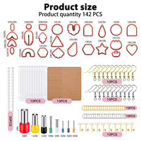 Set di 142 tagliapasta per argilla polimerica Garvee con 24 forme, tagliapasta in plastica versatili e precisi per la creazione di orecchini e progetti artigianali