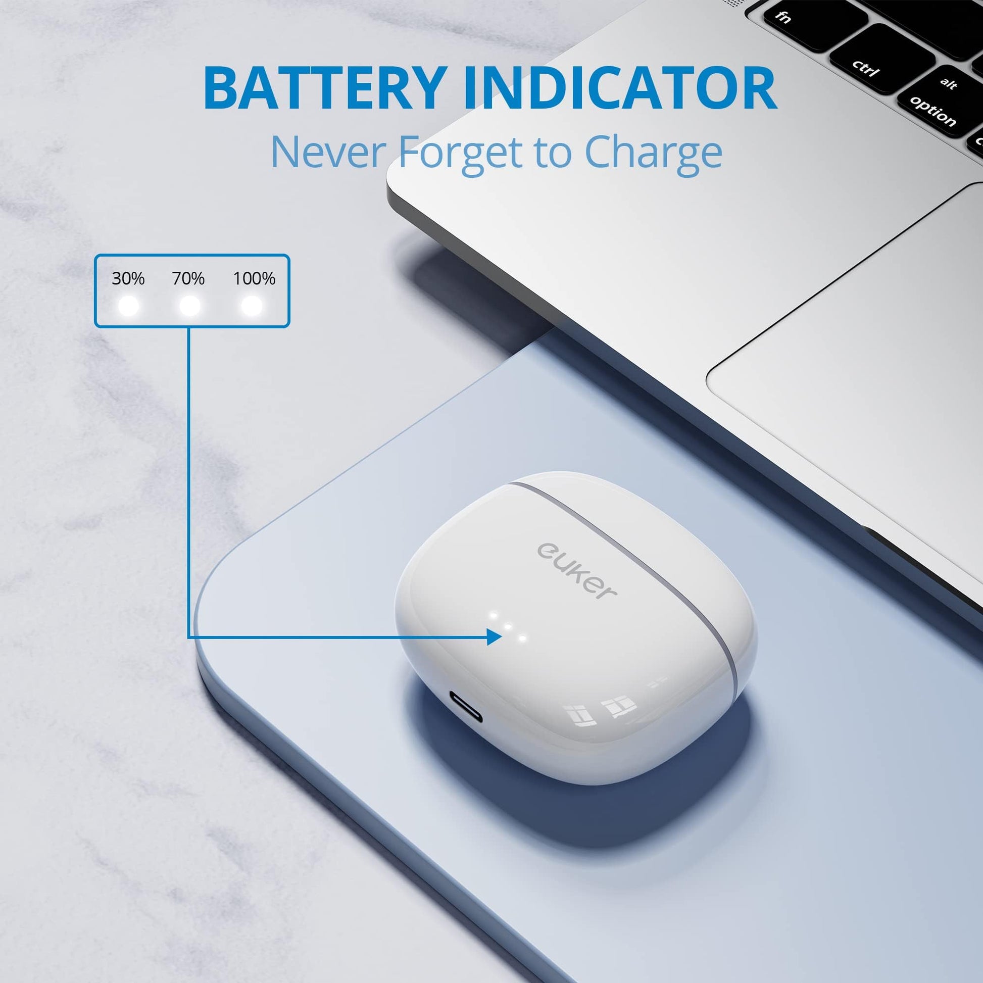 Garvee Auricolari Bluetooth 5.0 In-Ear HiFi Stereo con Microfono, IPX5 Impermeabili, Ricarica Rapida USB-C, Ideali per Sport e Corsa, Batteria 450mAh, Nero