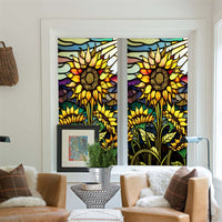 Pellicola per finestre Garvee con motivo a girasole, statica, protezione UV, 60x100 cm, autoadesiva, per casa e ufficio