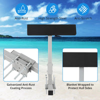 Guida per rimorchi per barche Garvee 2 persone da 20 pollici in acciaio flessibile e robusto con rivestimento in moquette per rimorchi con canale a C con trave alta, caricamento sicuro