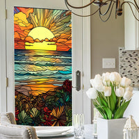Pellicola per finestre Garvee riutilizzabile Sun by the Sea, protezione UV, antiriflesso, controllo del calore, risparmio energetico, vetrate colorate, 60x100 cm, colore unito
