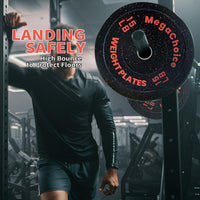 Dischi di peso Garvee da 15 libbre, coppia, piastra paraurti in gomma da 2", nucleo in acciaio ammortizzante, codice colore per bilanciere da 2", allenamento di forza in palestra domestica