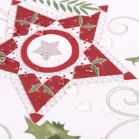 Tovaglia natalizia Garvee in poliestere, 52x52 pollici, impermeabile, resistente all'olio e lavabile, per feste e sala da pranzo, motivo natalizio, rosso