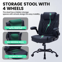 Garvee Sedia Da Ufficio Ergonomica In Pelle PU Nera Con Supporto Lombare Regolabile Confortevole Design Moderno Per Ufficio E Studio
