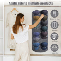 Garvee Set 2 Porta Cappelli Baseball Pieghevoli in Feltro, Organizer da Muro, Salvaspazio, Ideale per Armadi e Porte, Grigio