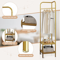 Appendiabiti Angolare Garvee, in metallo con ripiani per corridoio e soggiorno, antiruggine, salvaspazio, design moderno