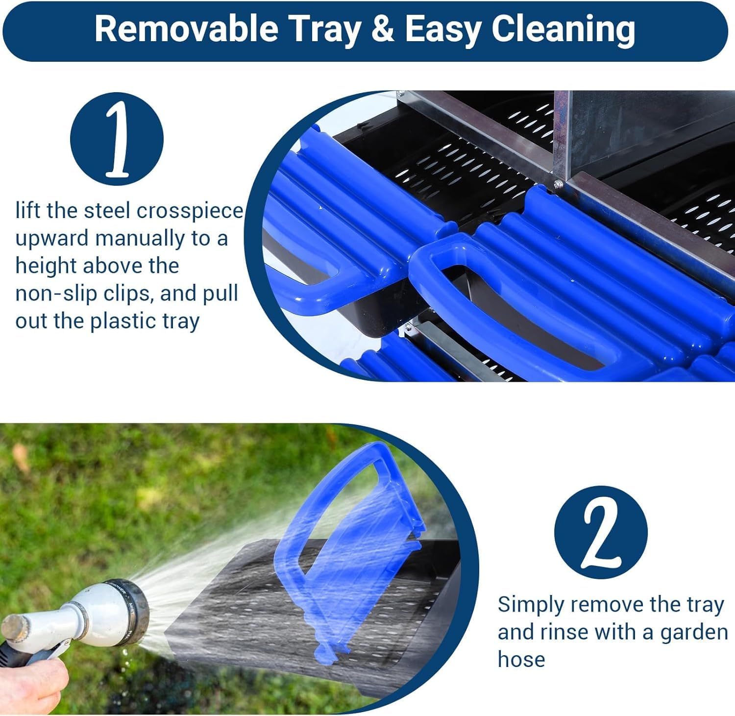 Nido per polli Garvee a 2 livelli – Con 8 scomparti, metallo, tetto impermeabile, base antiscivolo, su ruote per pollaio