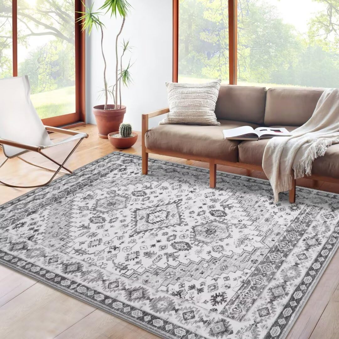 Garvee Vintage Läufer Teppich Orientalisches Design Kurzflor Pflegeleicht Waschbar Rutschfest Für Wohnzimmer Schlafzimmer Flur Küche