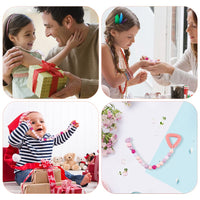 Garvee Set di perline in silicone fai da te, 200 pezzi, kit portachiavi, rosa, corda da 5 m, perline rotonde e poligonali, forniture per gioielli, kit artigianale, idea regalo