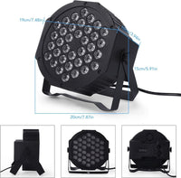 GARVEE LED Light 4-Pack RGB 36 LED DMX512 Supporto in metallo attivato dal suono per palcoscenici da discoteca per feste, protezione IP20, nero compatto