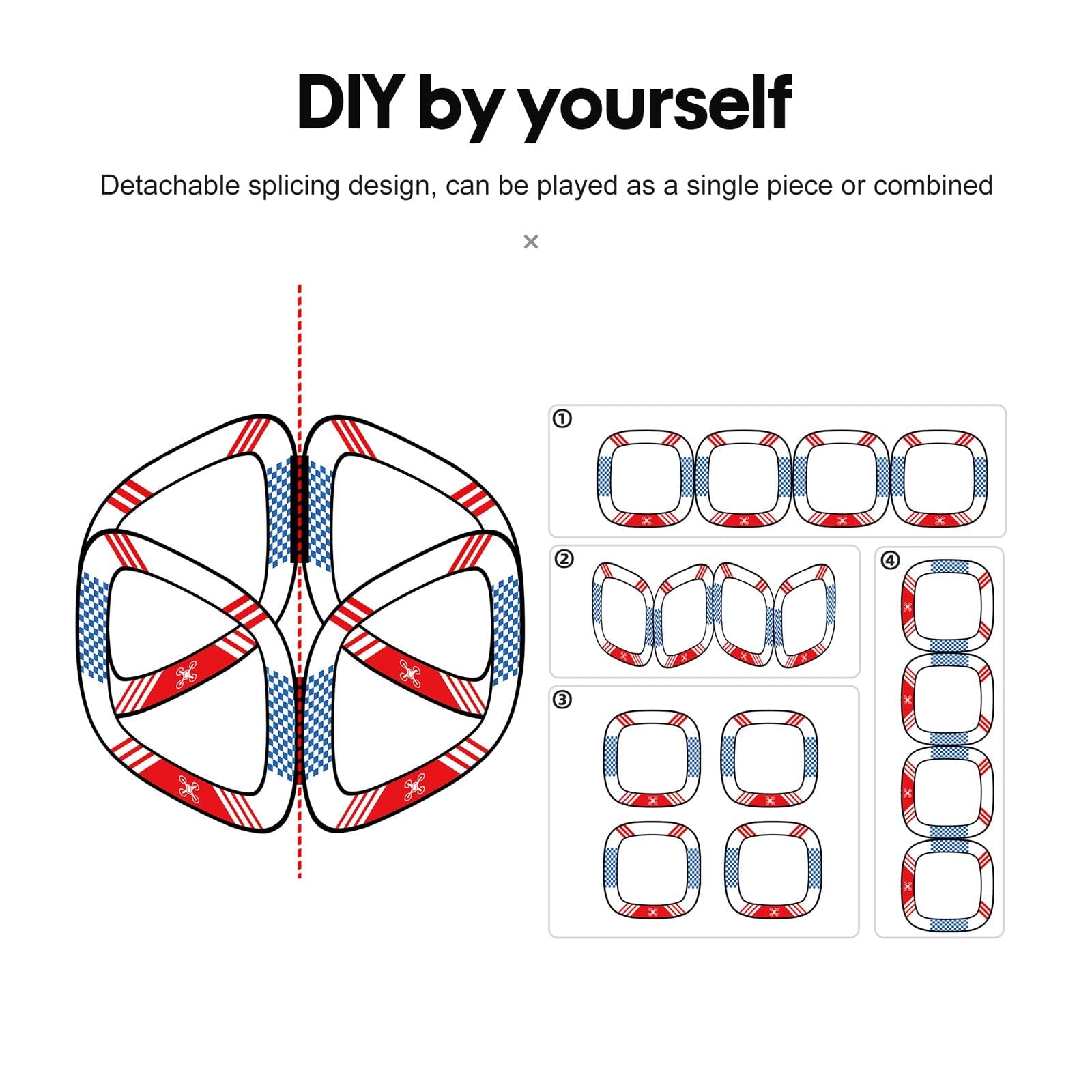 Garvee FPV Racing Gates Set da 5 pezzi, materiale robusto per l'addestramento e le gare di droni, compatibile con DJI Avata