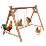 Garvee Barre di Posatoio per Polli con Altalena in Legno di Abete Resistente, Per 6-8 Polli, Accessori per Pollaio Esterno, Facile da Montare e Pulire