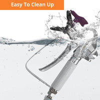 Spruzzatore di vernice airless Garvee 1010W con pressione di 3000 PSI, flusso regolabile, asta di prolunga, tubo ad alta pressione per uso interno ed esterno, blu