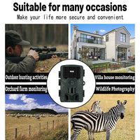 Telecamera Garvee WiFi 48MP 2.7K IP66 impermeabile Sensore grandangolare 120° per il monitoraggio della fauna selvatica (non è richiesta alcuna scheda di memoria)