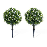 Garvee Piante Artificiali Rampicanti con Rose Rosse 60 cm, Realistico UV-Resistente PE, Picchetti Metallici, Interni ed Esterni