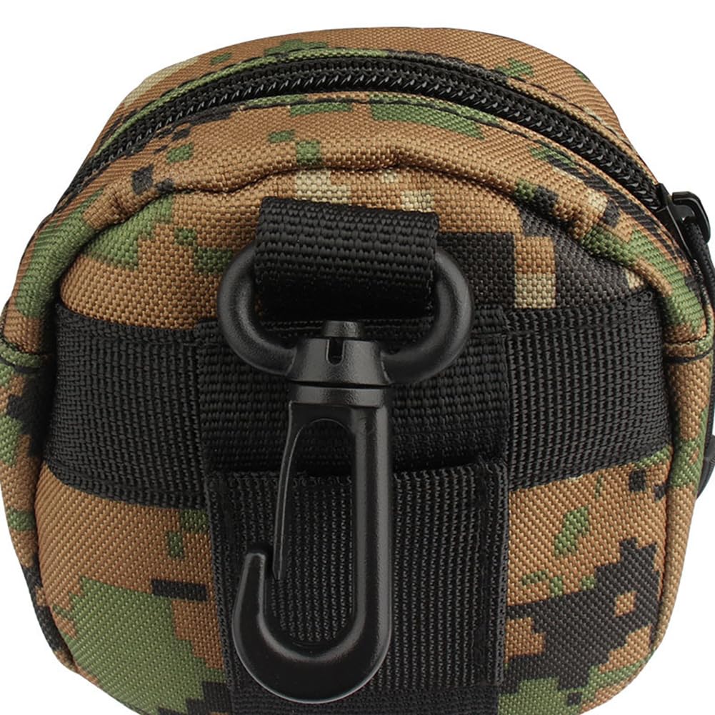 Garvee Slingshot Pouch Borsa portatile in nylon con fibbia e cerniera 2 in 1 per campeggio e mimetizzazione nella giungla
