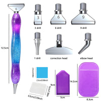 Garvee Diamond Painting Set di penne con punta in acciaio inossidabile, 6 colori, adesivo, design ergonomico per lavori di precisione, strumento per pittura 5D