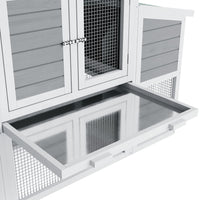 Pollaio Garvee grande con recinto, tetto in asfalto resistente alle intemperie, vassoio scorrevole, nido, legno di abete rosso per 4-6 polli, area esterna