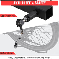 Portabici Garvee da 2 Pollici per Gancio Traino - 2 Bici, Acciaio Robusto con Inclinazione e Serratura | Perfetto per Festa del Papà, SUV e Camion