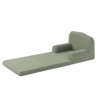 Divano per bambini Garvee, poltrona Sherpa reversibile con fodera lavabile, design a corona per sala giochi e cameretta dei bambini, leggero, comodo e pieghevole.