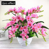 Garvee Orchidee Phalaenopsis Artificiali Rosa 60cm Realistiche UV-Resistenti in Seta per Soggiorno Ufficio Matrimoni