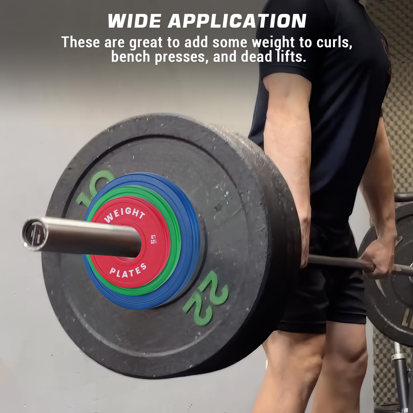 Dischi paraurti Garvee, pesi in gomma, foro da 2", 1,25-300 libbre, anelli in acciaio ammortizzanti, pesi colorati per allenamento della forza, fitness a casa