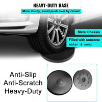 Pali di controllo della folla Garvee con cintura retrattile da 2 metri, altezza 91 cm, acciaio inossidabile e ferro, nero, per aeroporti ed eventi